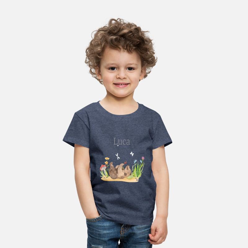 Forest Animal Bear Flowers Name David