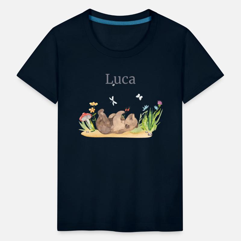 Forest Animal Bear Flowers Name David