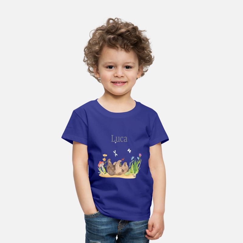 Forest Animal Bear Flowers Name David