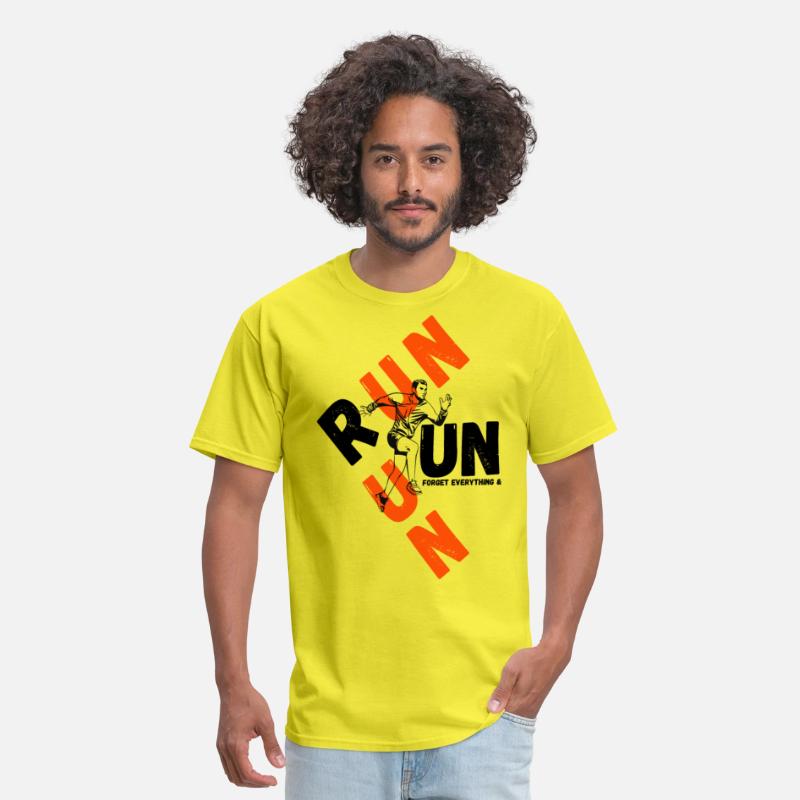 forget everything & run motivational tee shirt