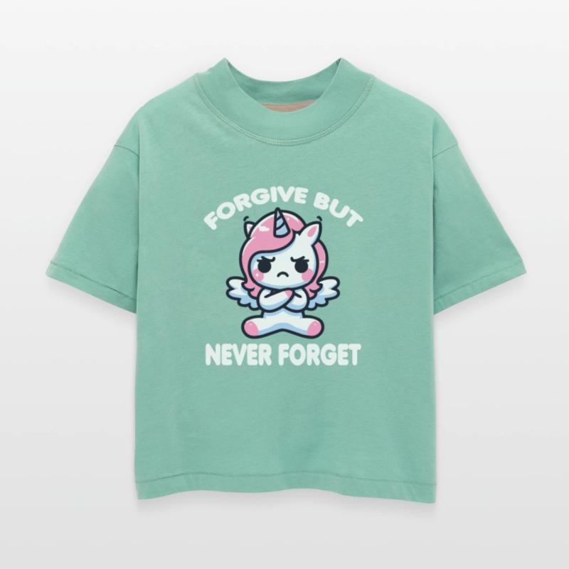 Forgive But Never Forget Cute Unicorn Funny