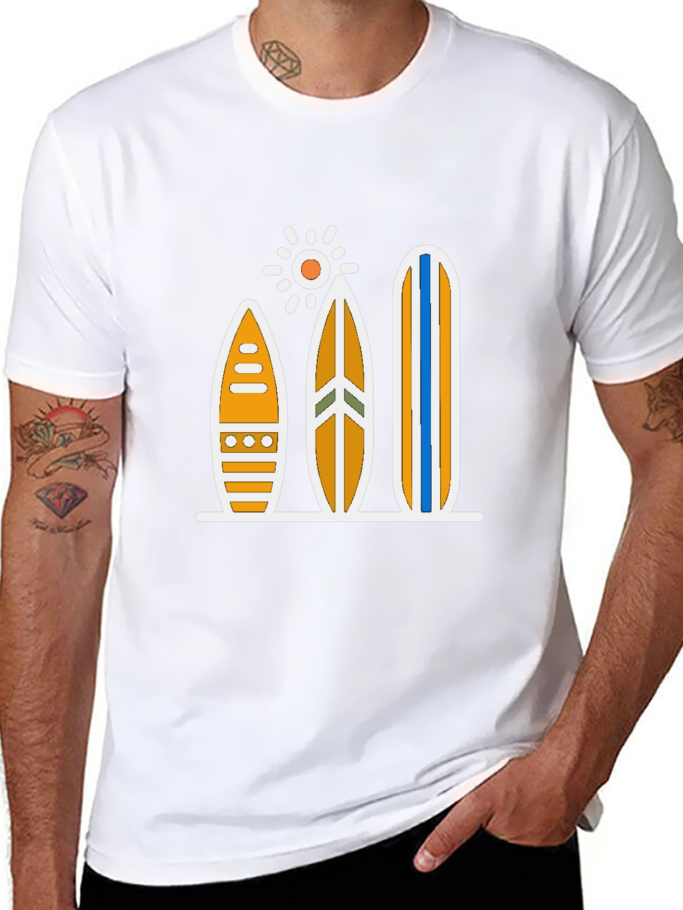 Surfboard Sun Graphic Tee