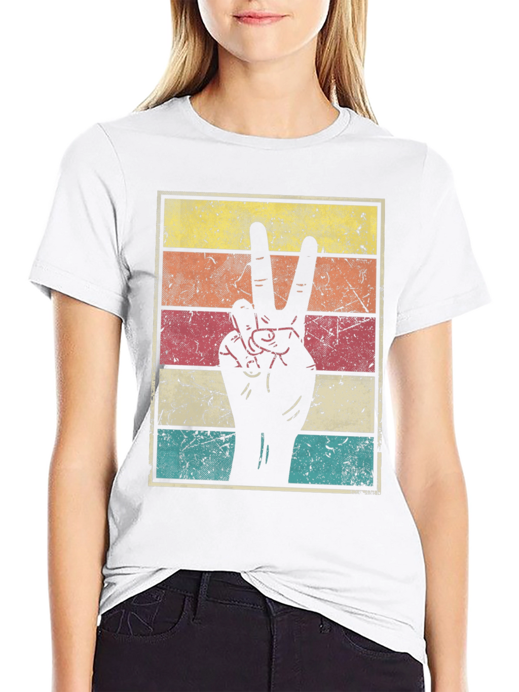 Retro Peace Sign Graphic Tee