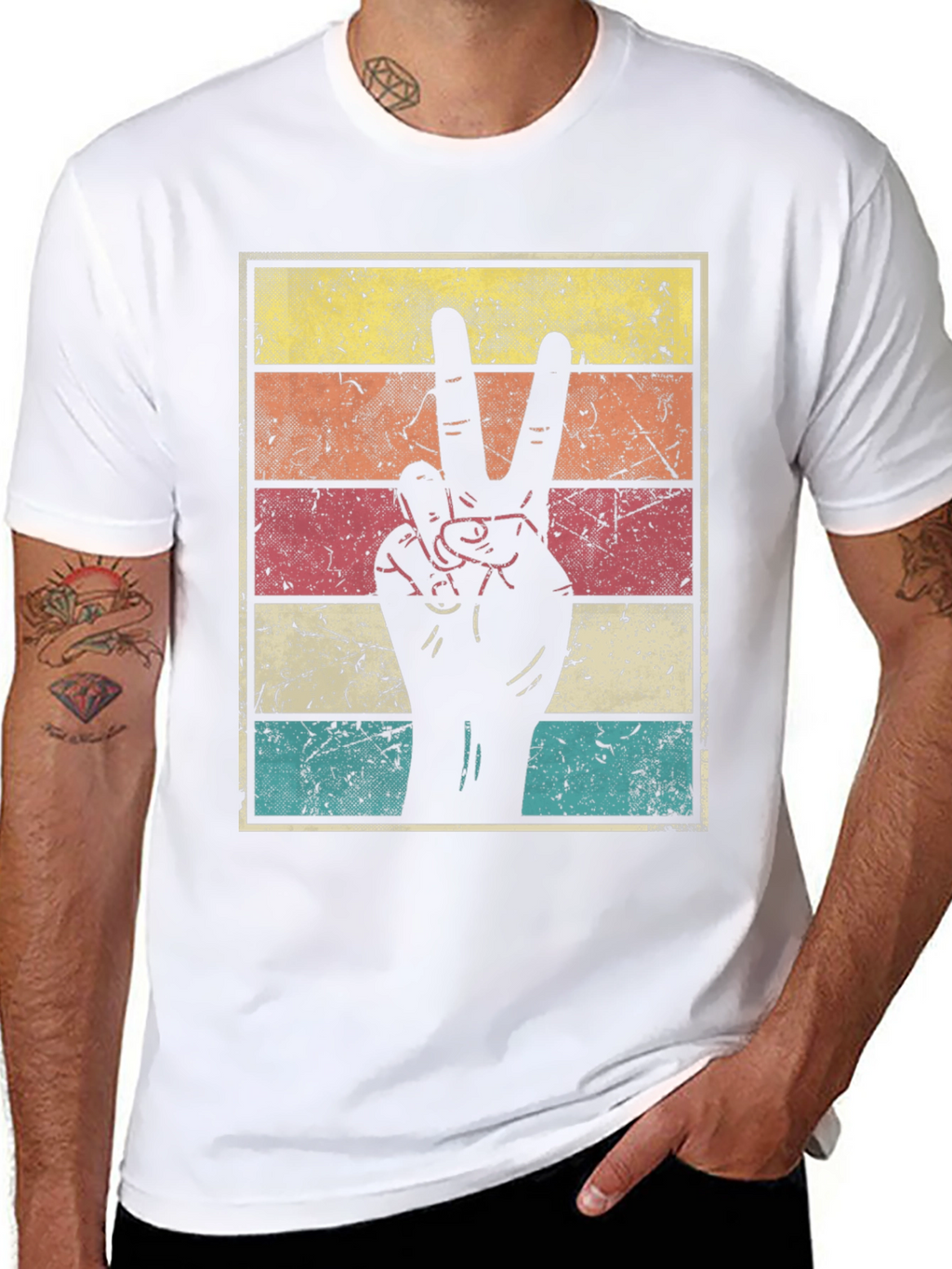 Retro Peace Sign Graphic Tee