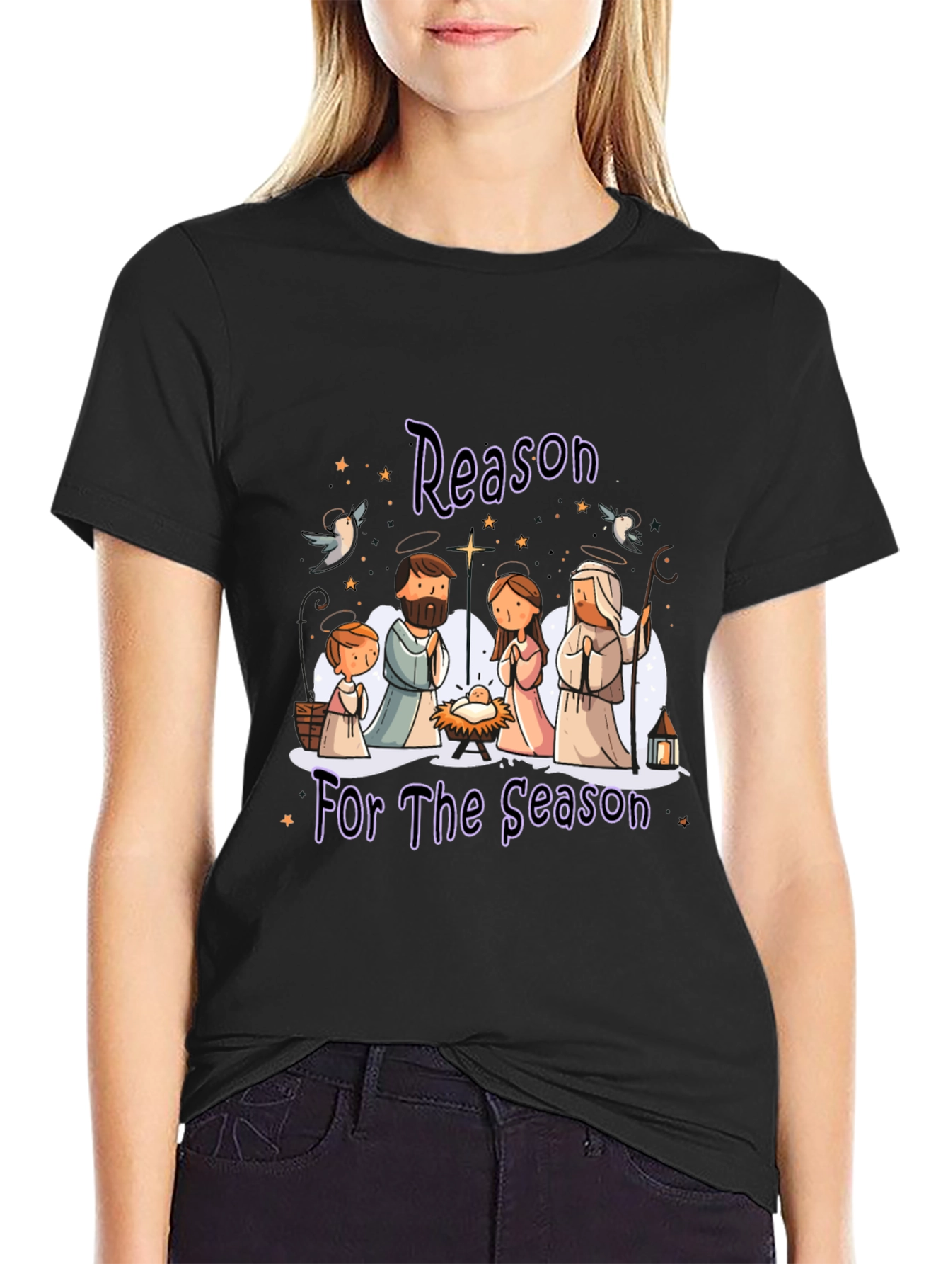 Nativity Reason for the Season Graphic Tee