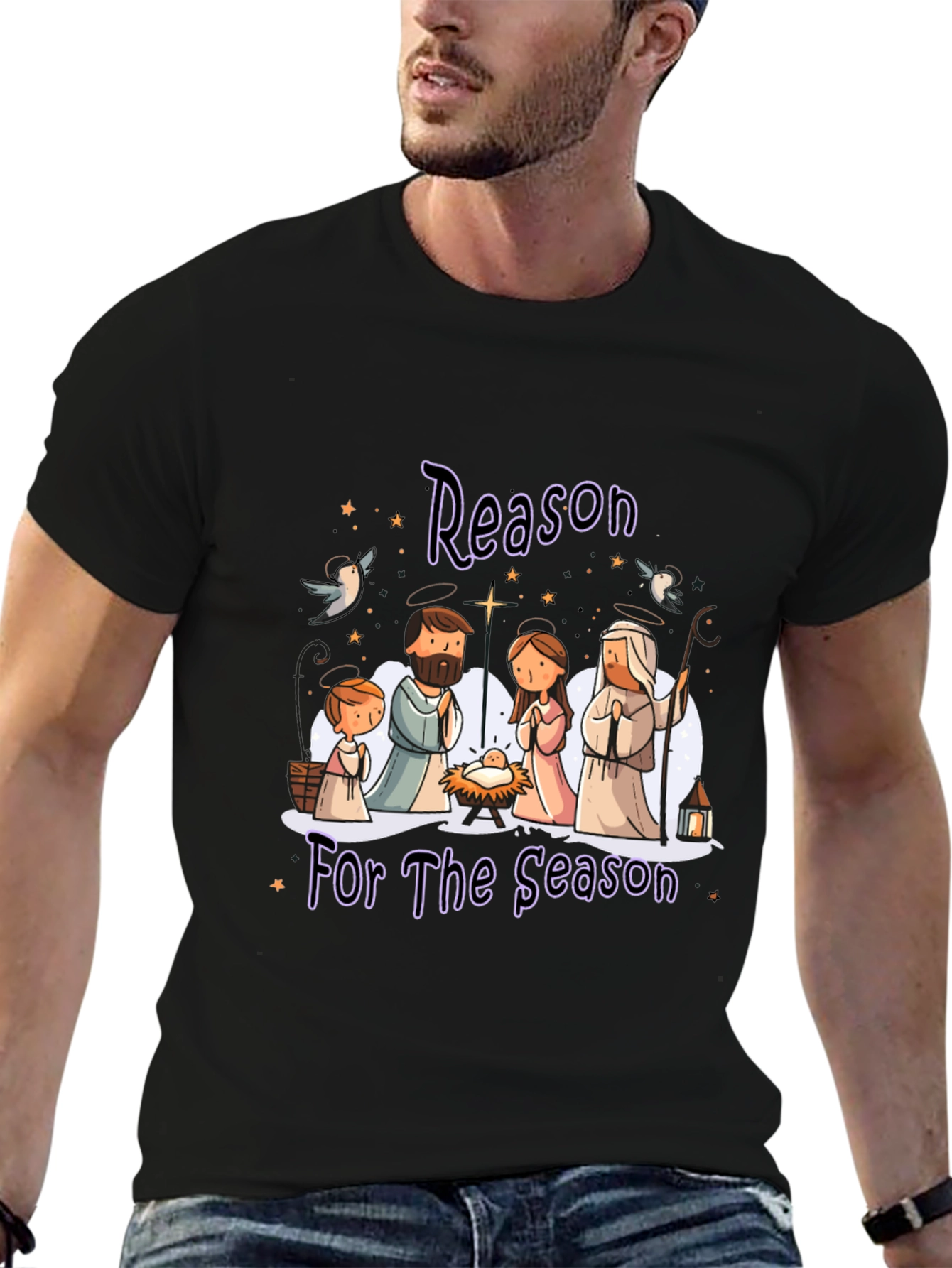 Nativity Reason for the Season Graphic Tee