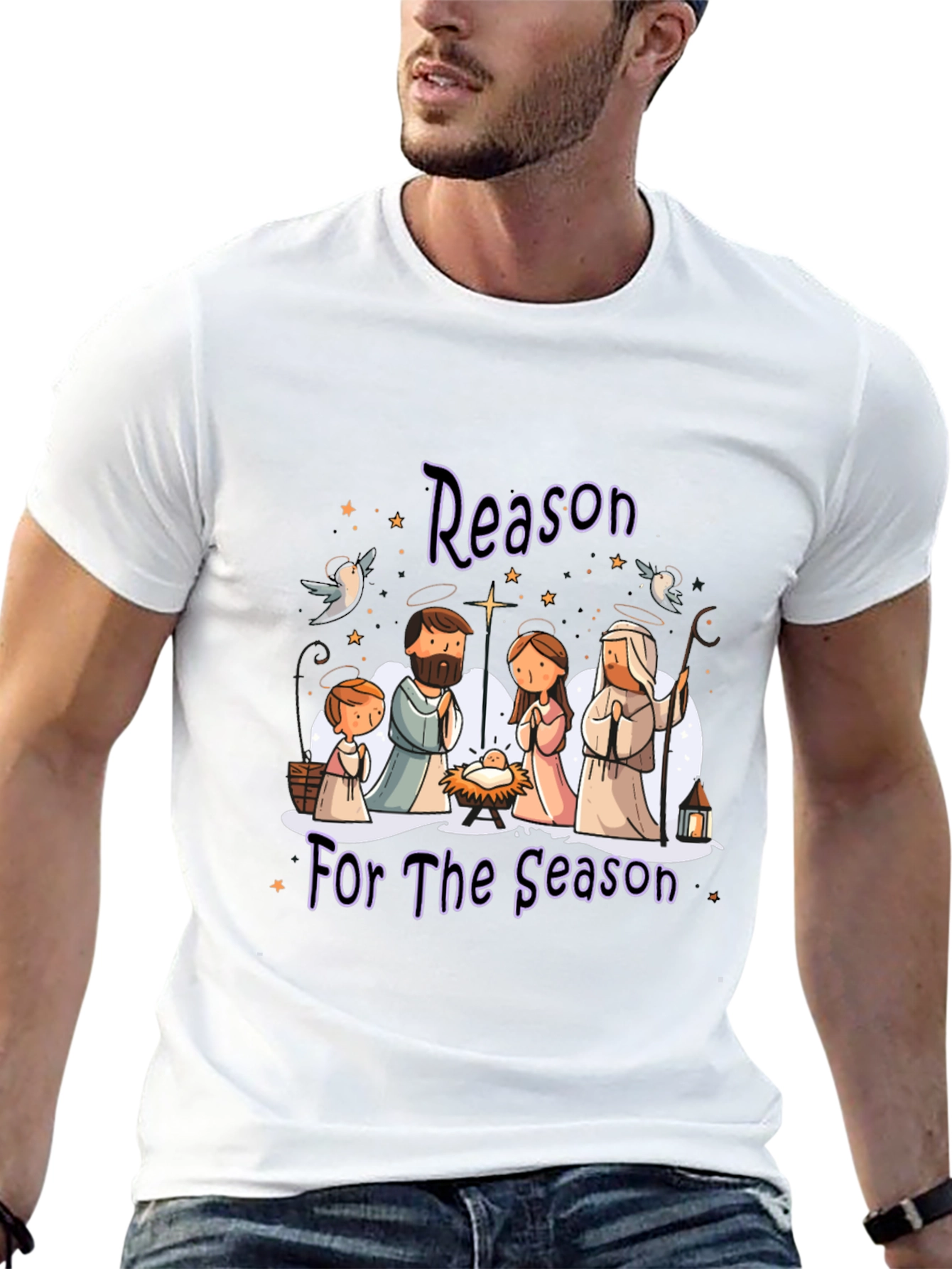 Nativity Reason for the Season Graphic Tee