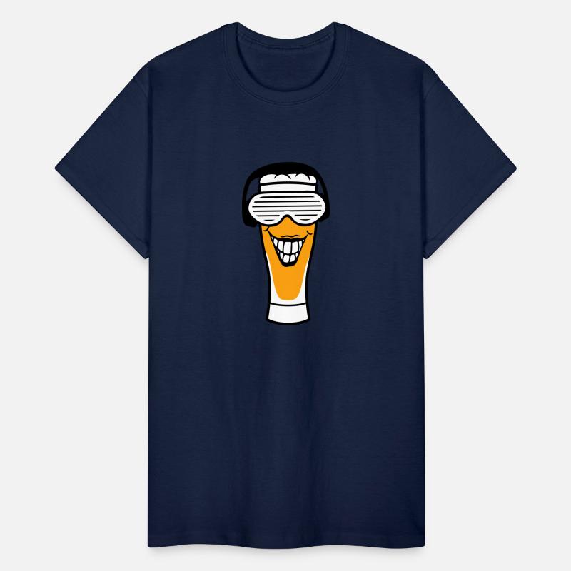 Funny Alcohol Beer Glass Face Smiling Music Party