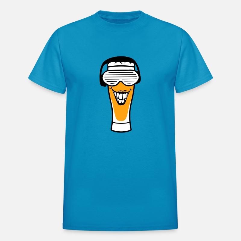 Funny Alcohol Beer Glass Face Smiling Music Party