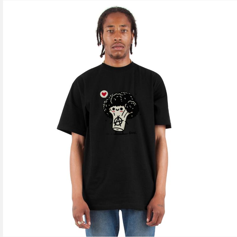 funny anarchy broccoli punk with heart