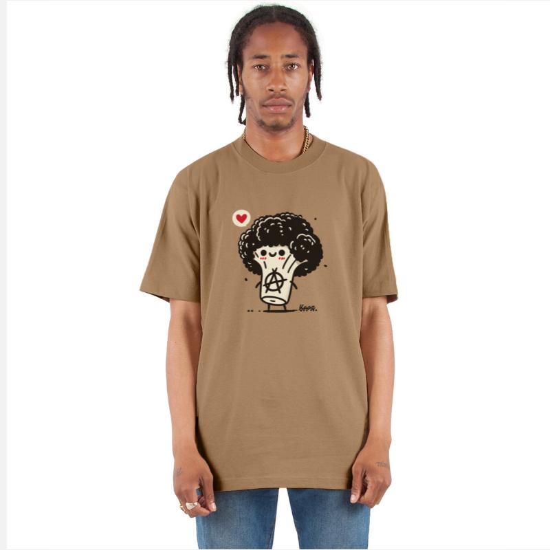 funny anarchy broccoli punk with heart