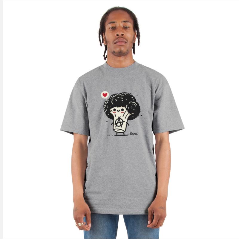 funny anarchy broccoli punk with heart