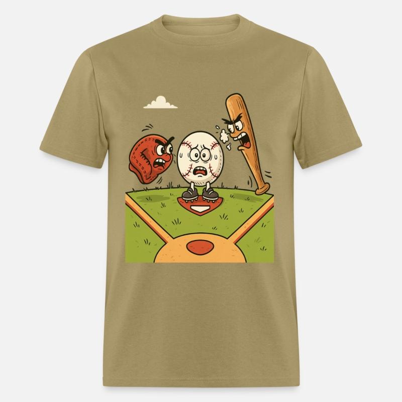Funny Baseball Cartoon T shirt