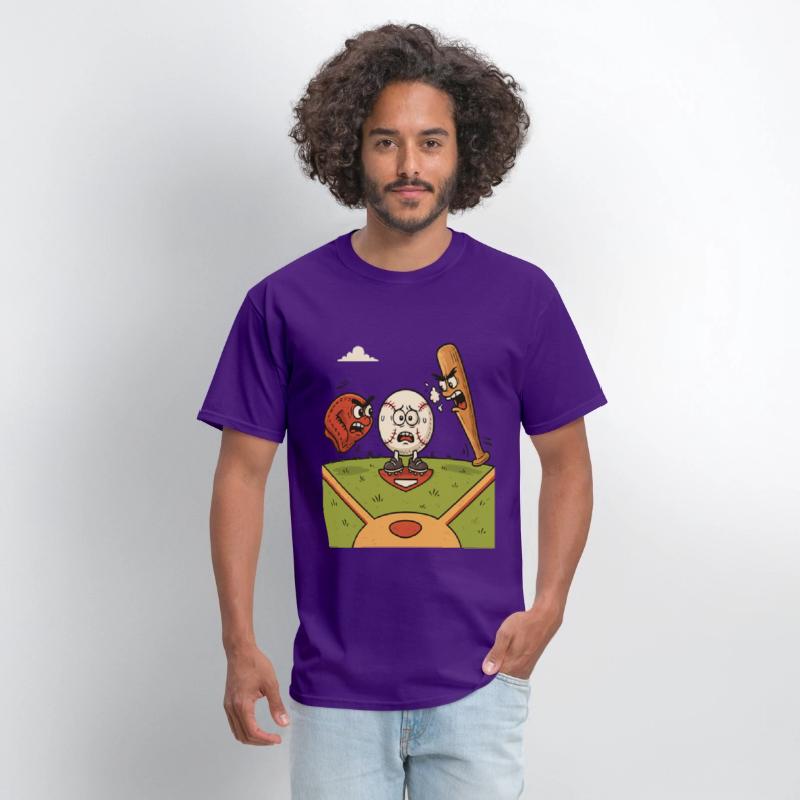Funny Baseball Cartoon T shirt