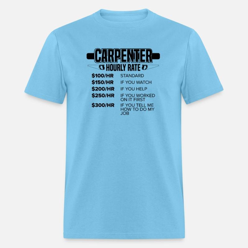 Funny Carpenter Gift Carpenter Hourly Rate