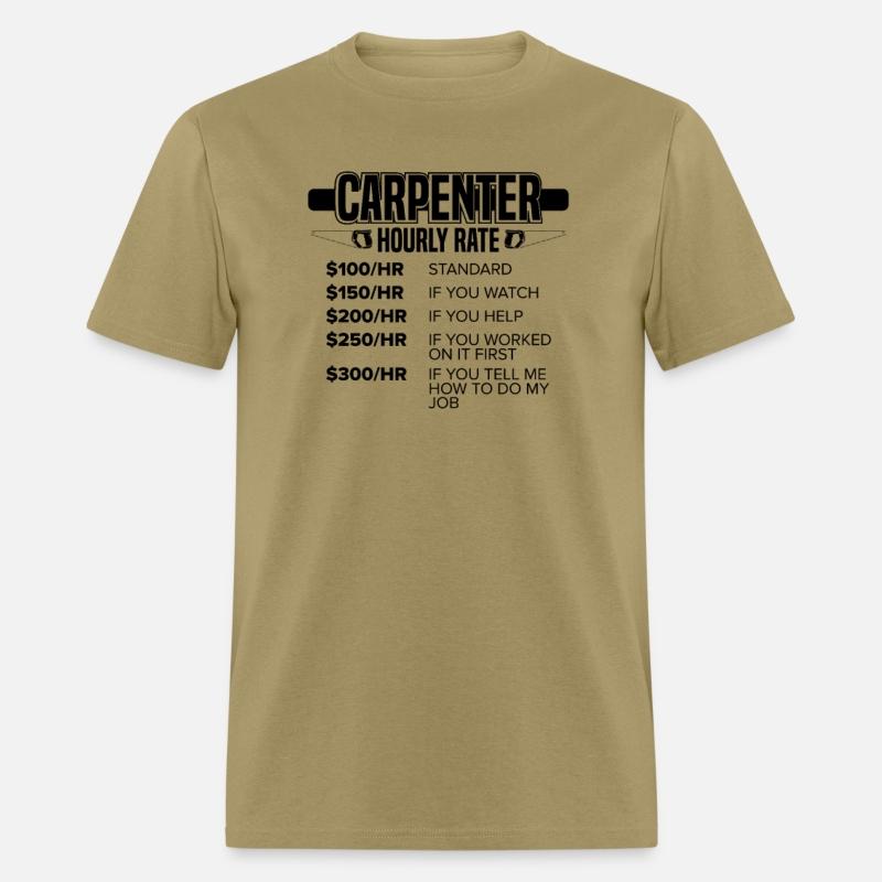 Funny Carpenter Gift Carpenter Hourly Rate