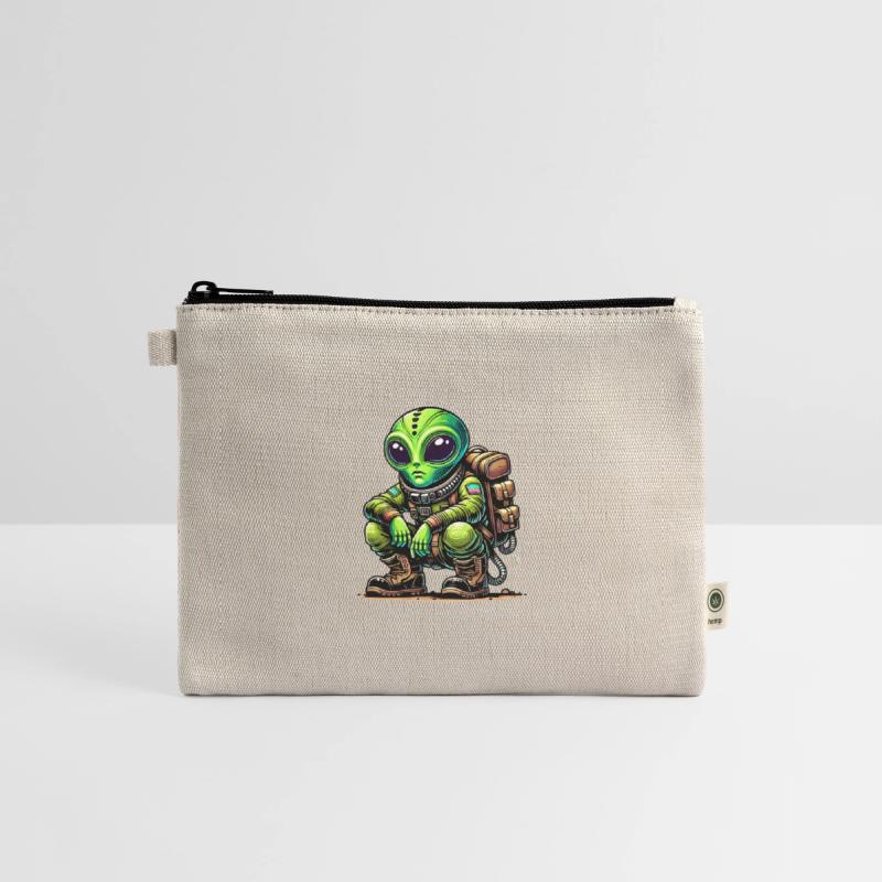 Funny cartoon Chill Alien in Space Suit