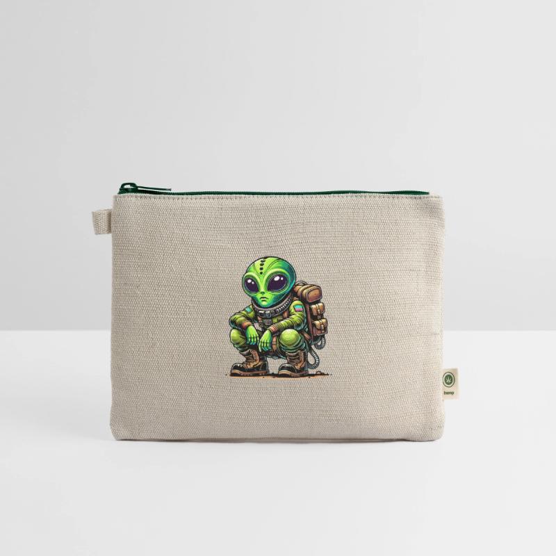 Funny cartoon Chill Alien in Space Suit