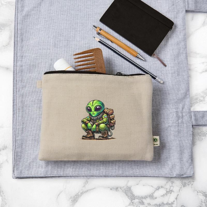 Funny cartoon Chill Alien in Space Suit