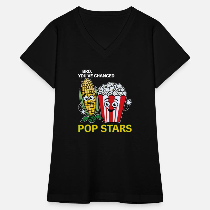 Funny Food Pun Popstars Corn and Popcorn Bro