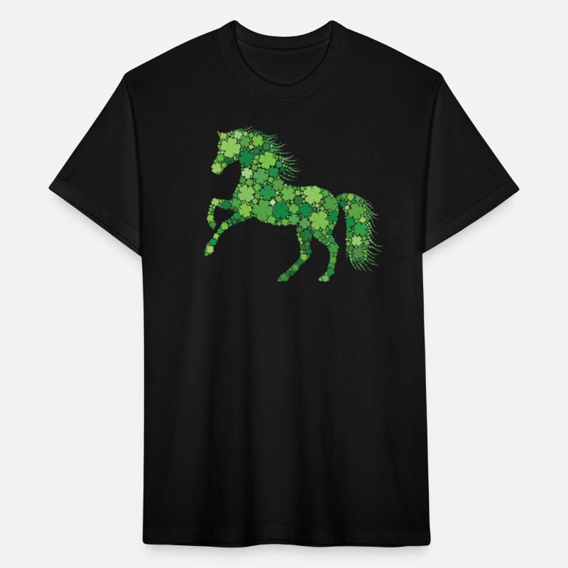 Funny Shamrock Horse Irish Leaf Horses St. Patrick