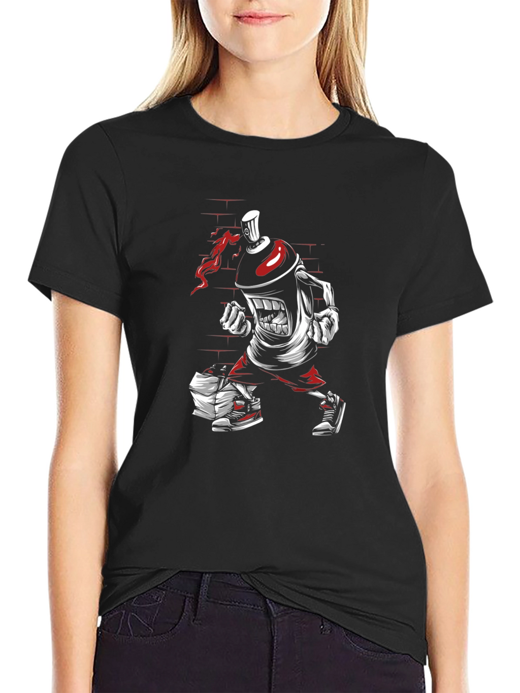 Graffiti Spray Can Graphic Tee - Urban Style Shirt