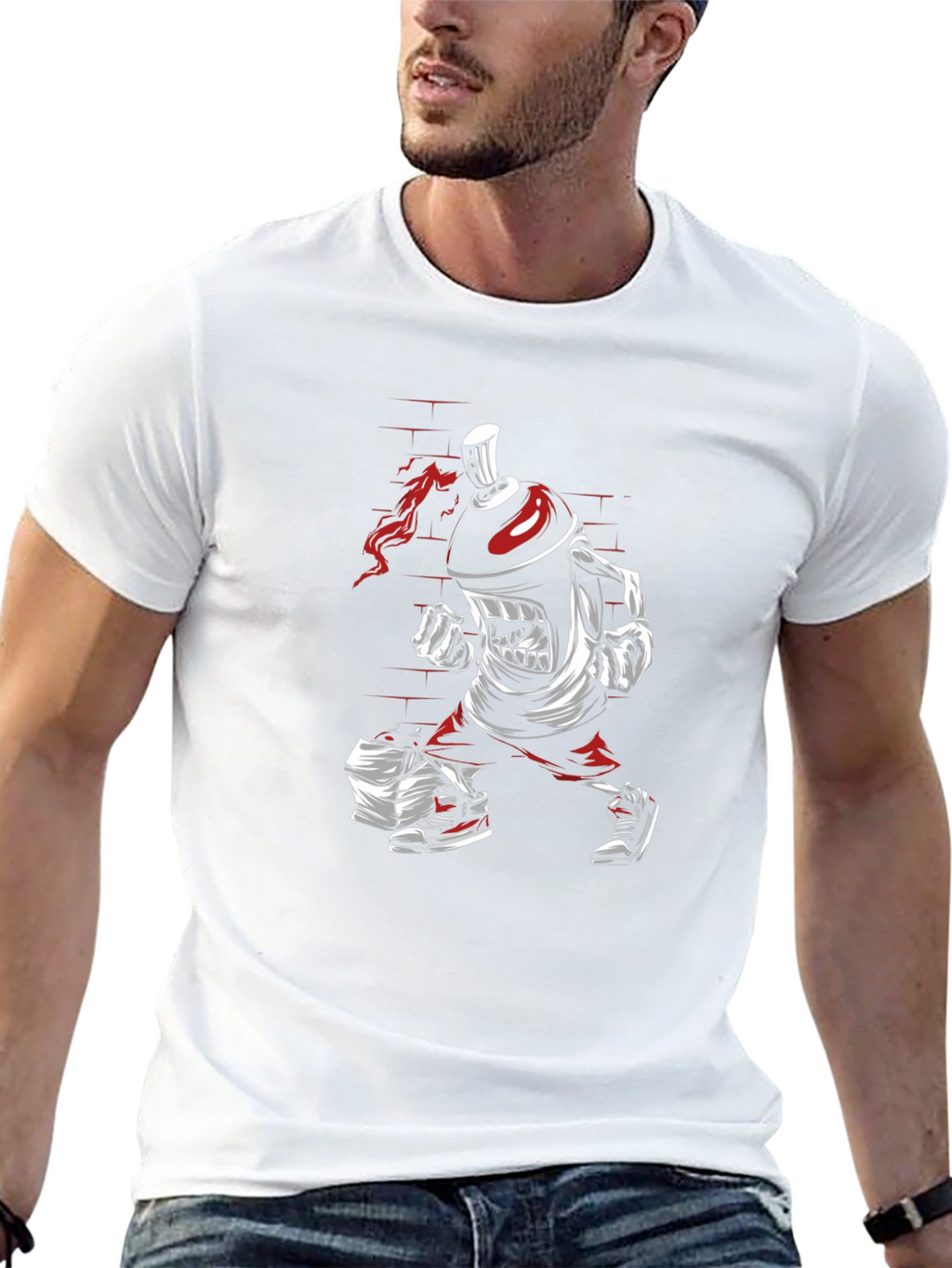 Graffiti Spray Can Graphic Tee - Urban Style Shirt