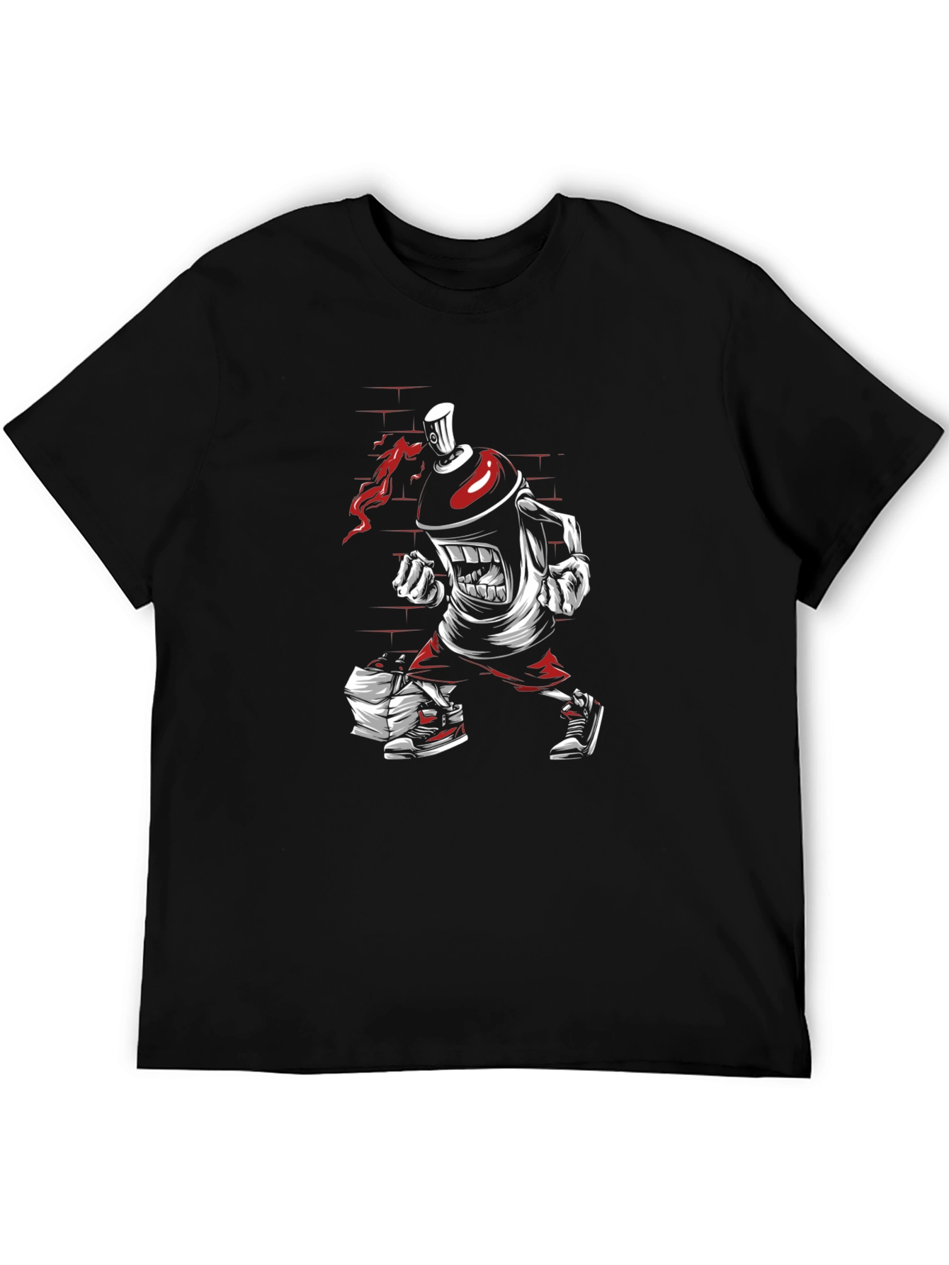 Graffiti Spray Can Graphic Tee - Urban Style Shirt