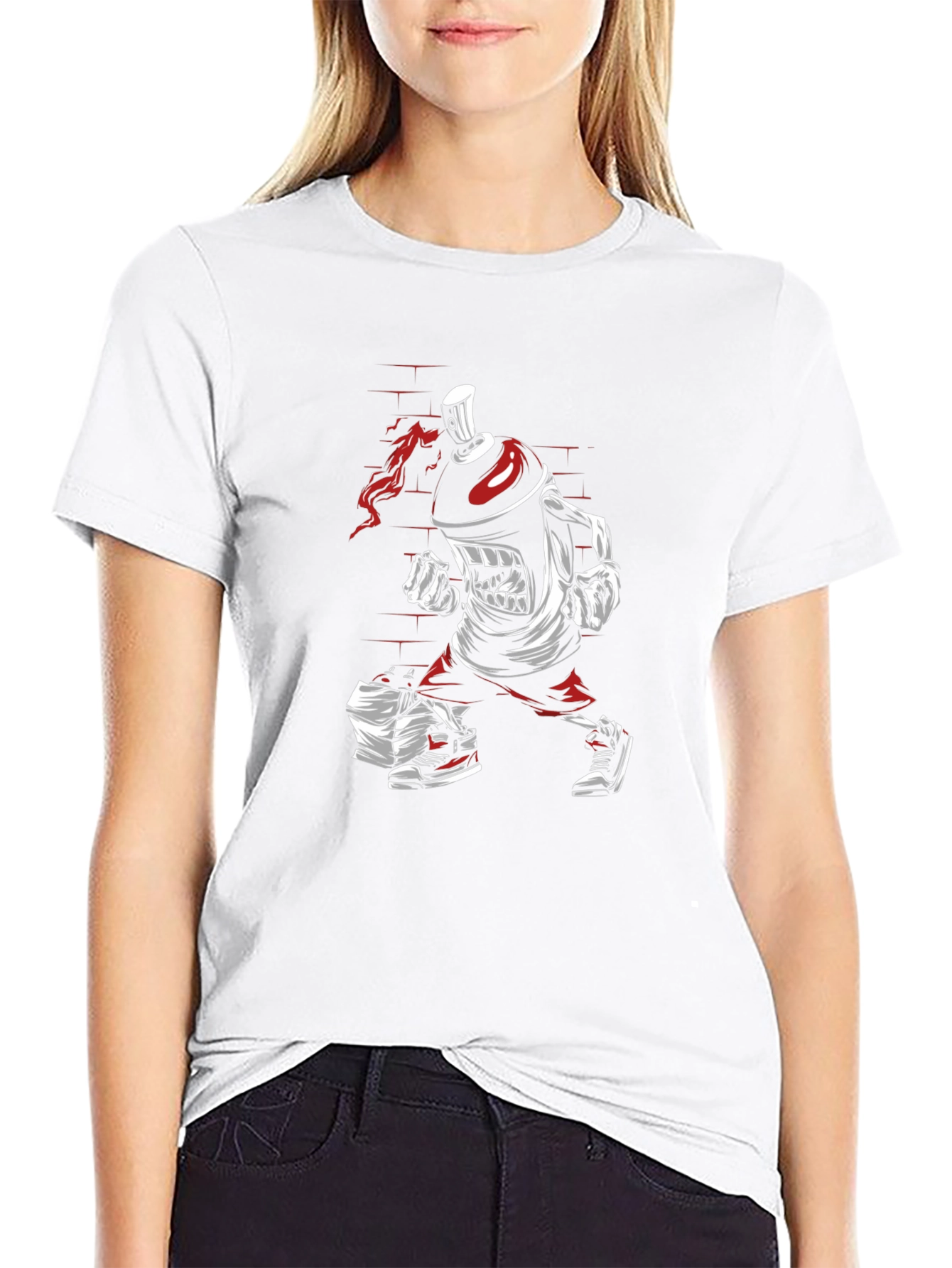 Graffiti Spray Can Graphic Tee - Urban Style Shirt