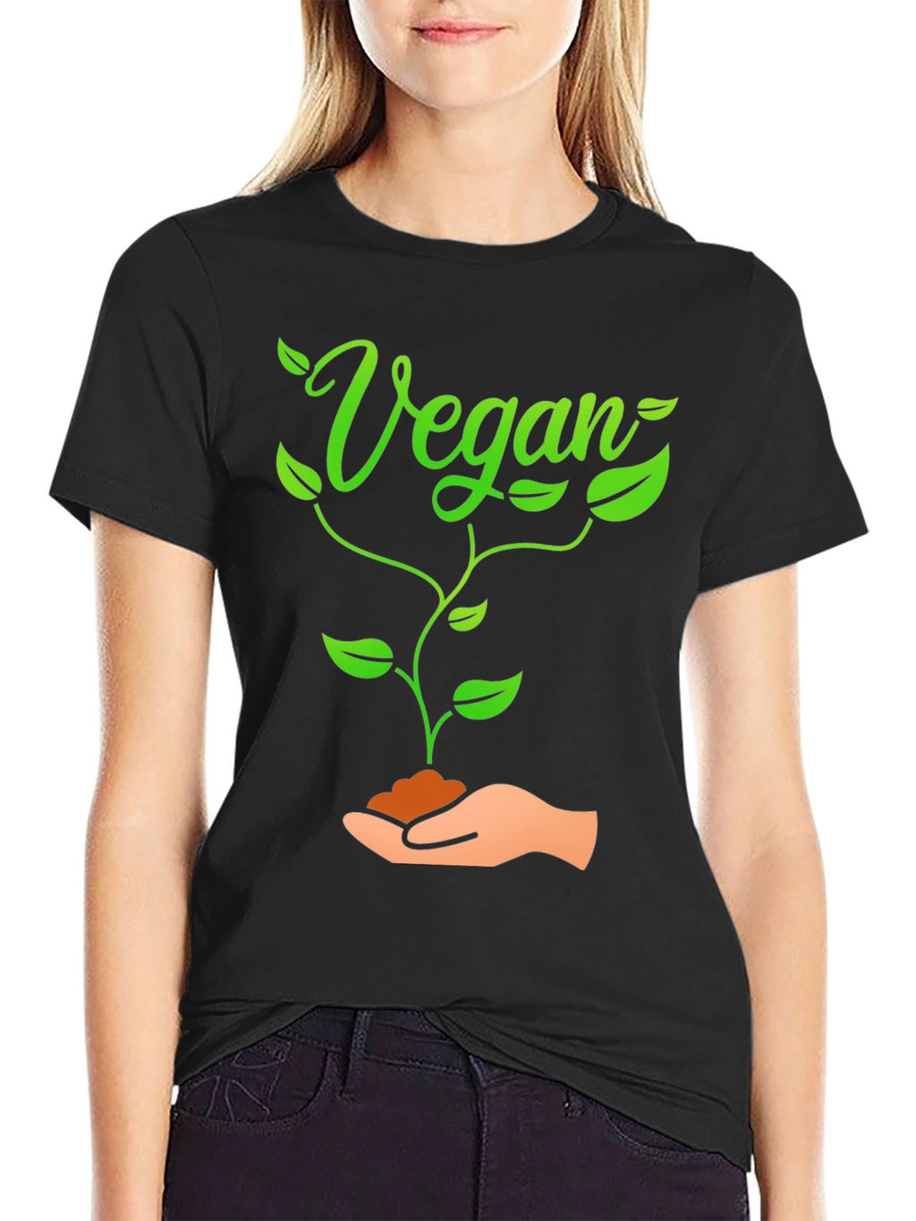 Vegan Seedling Graphic Tee - Eco-Friendly Shirt