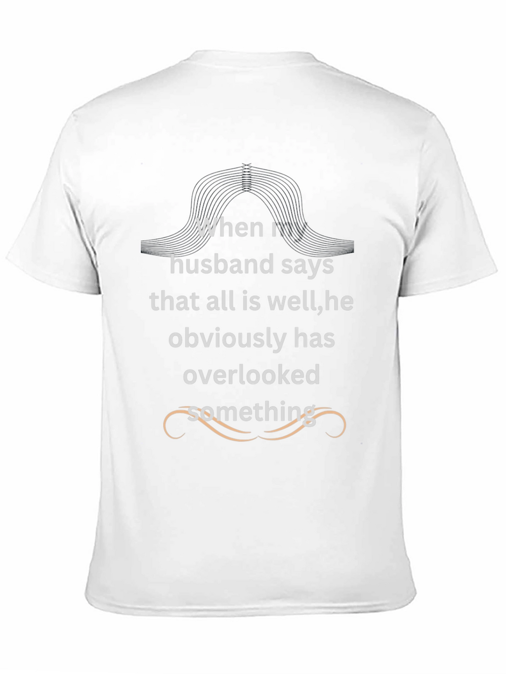 Funny Husband Oversight Black T-Shirt
