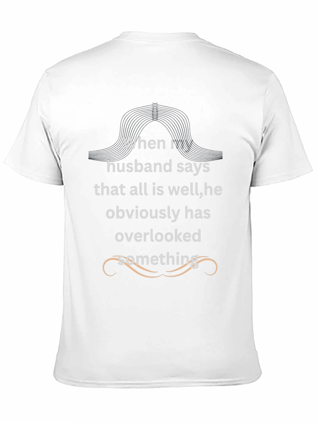 Funny Husband Oversight Black T-Shirt