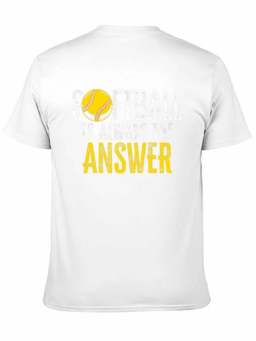 Softball Answer Black T-Shirt