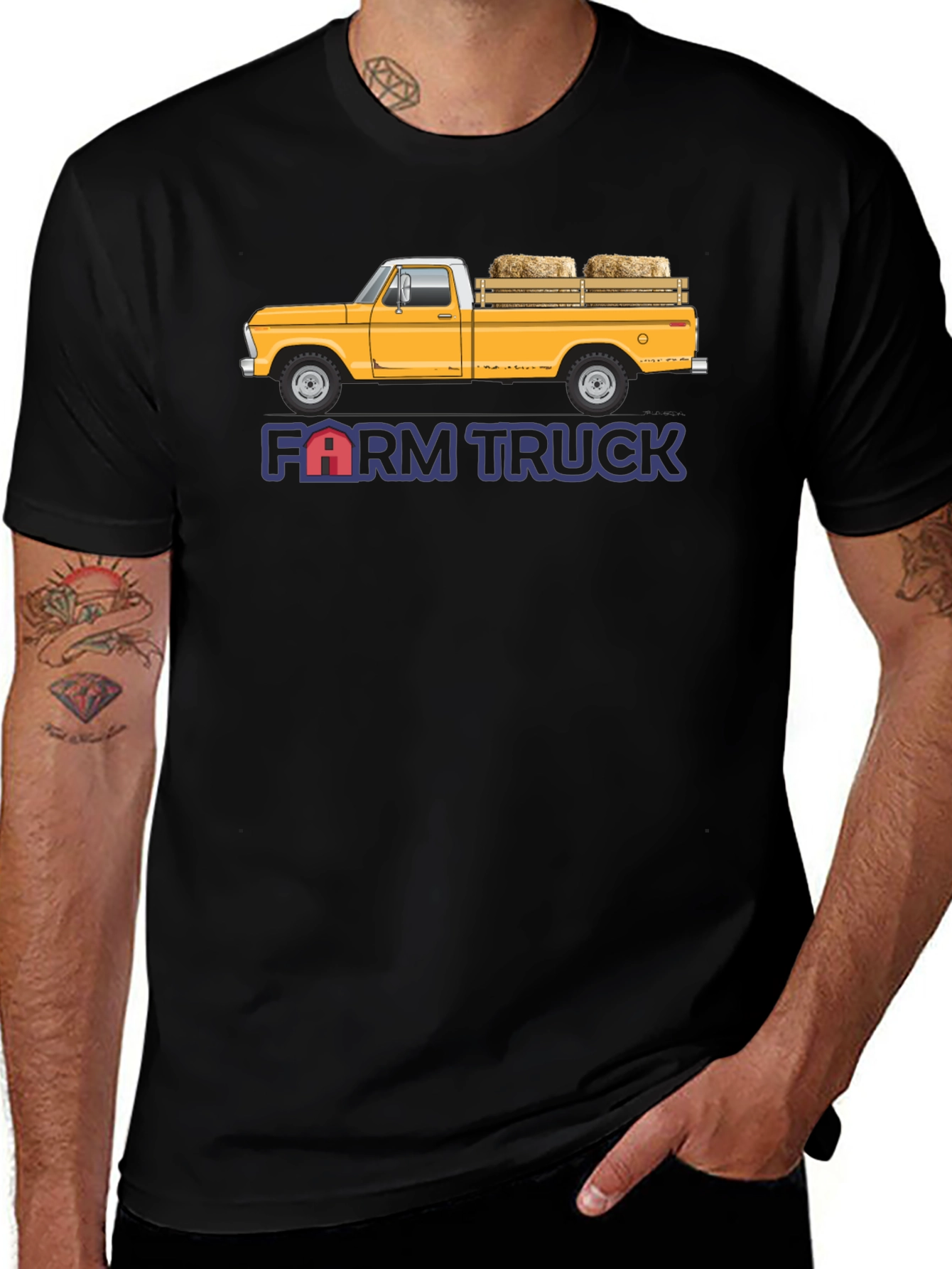 Farm Truck Graphic Tee - Vintage Pickup Style