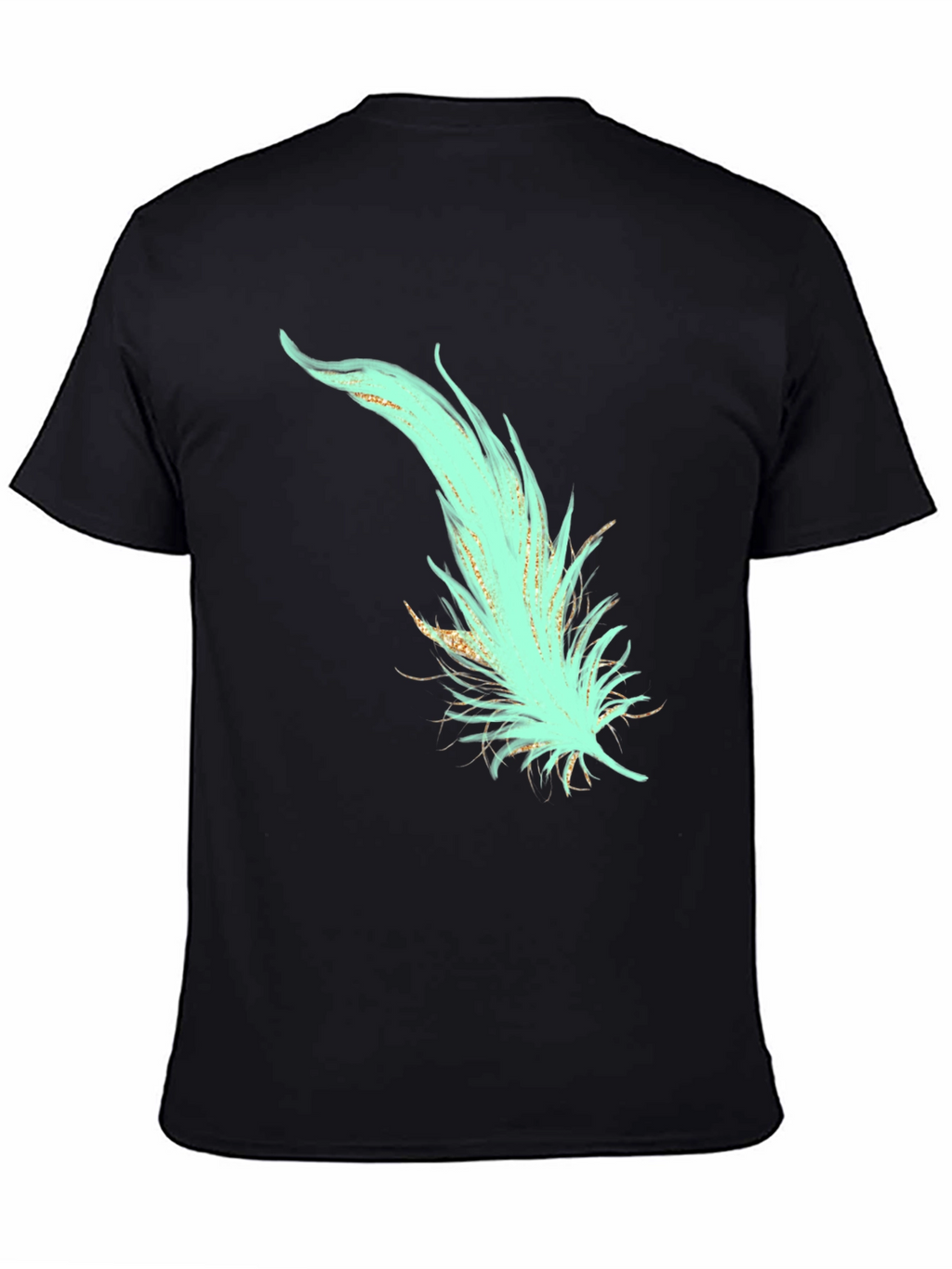 Feather Graphic T-Shirt - Stylish Black Tee