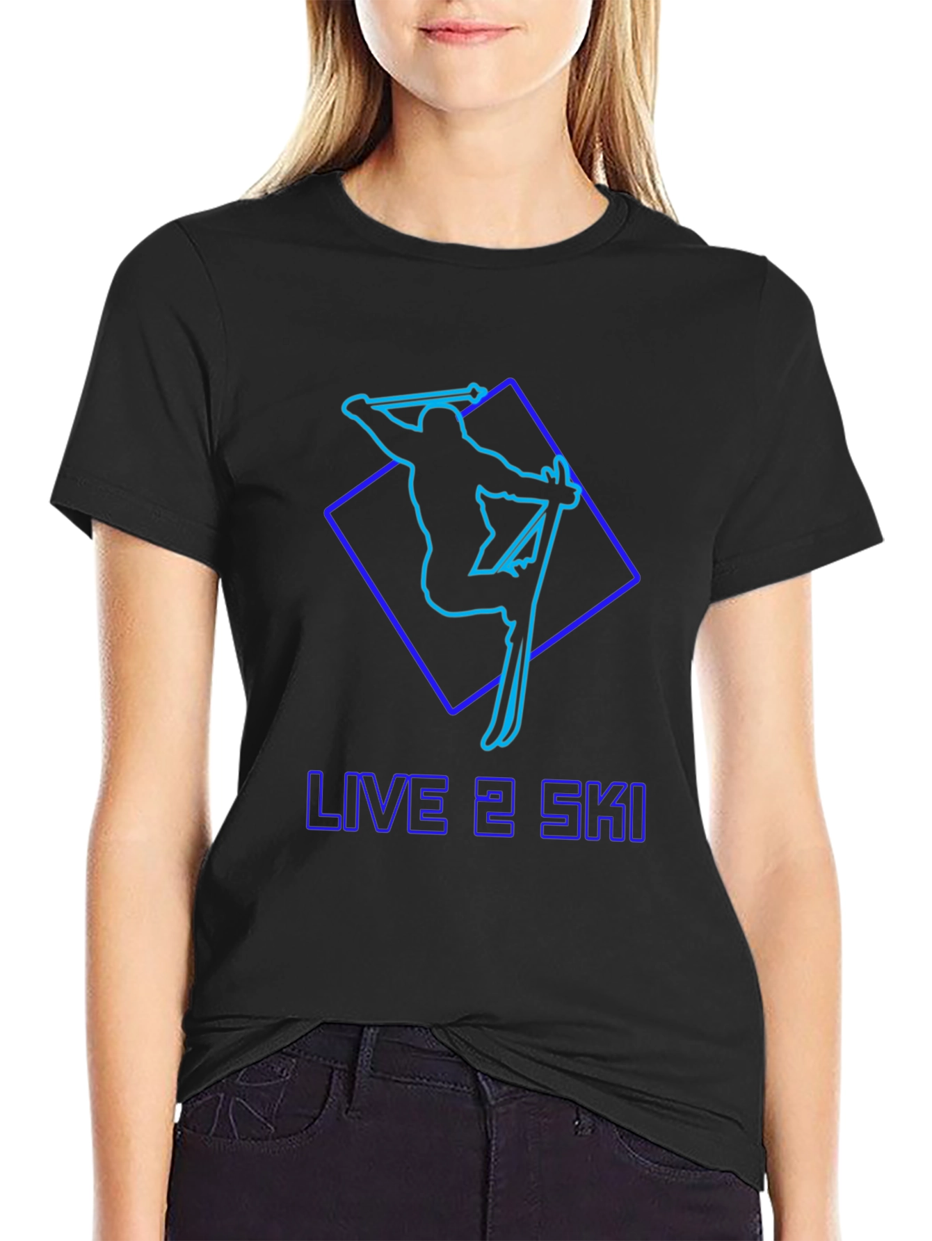 Live 2 Ski Black T-Shirt