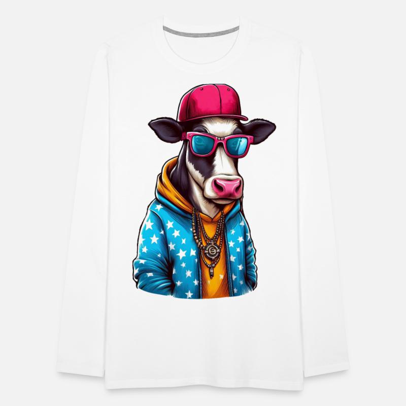 Gangster Cow Wearing a Cap