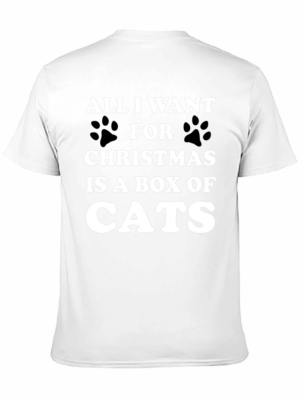 Funny Christmas Cat T-Shirt - Box of Cats Wish