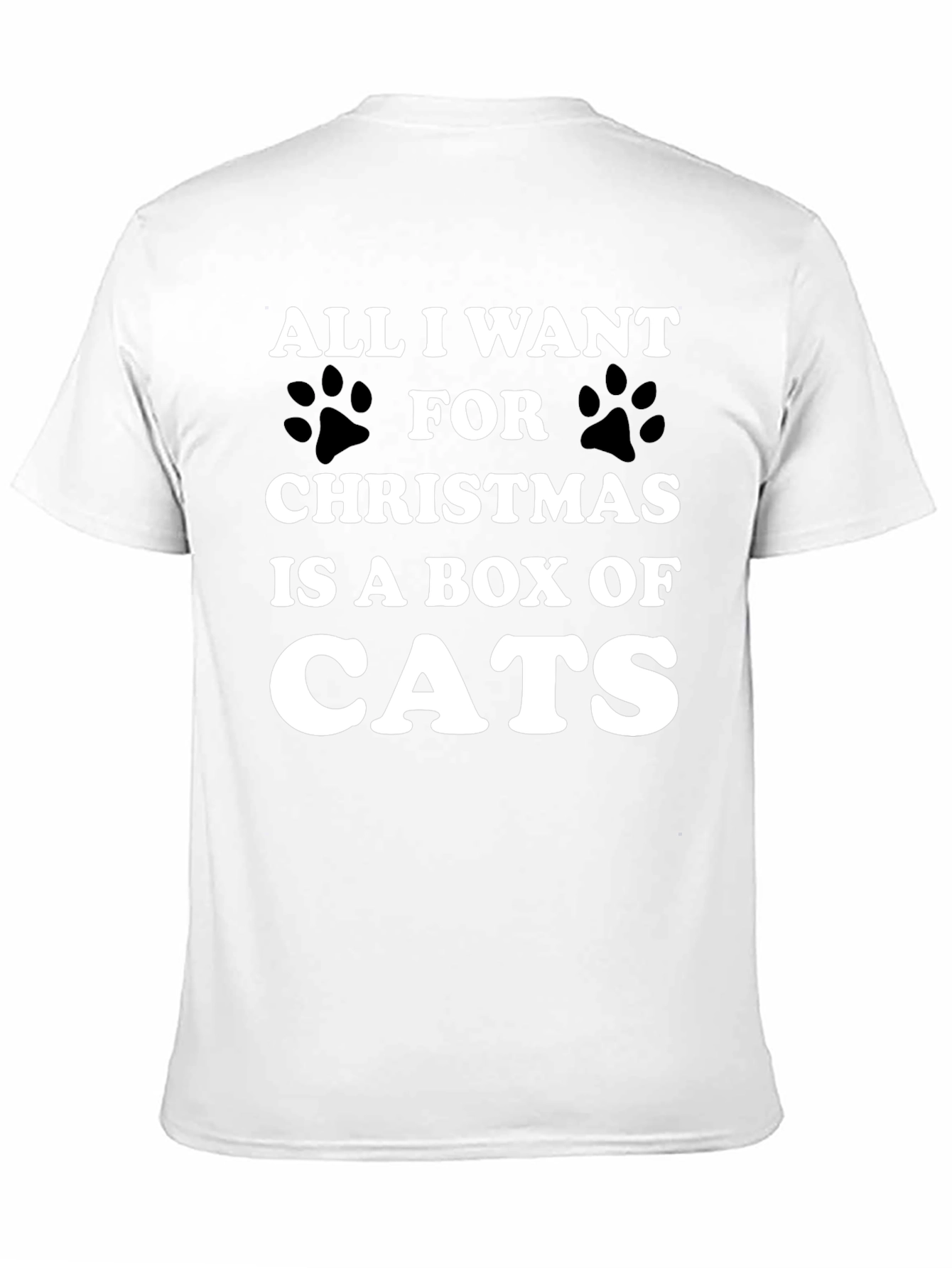 Funny Christmas Cat T-Shirt - Box of Cats Wish