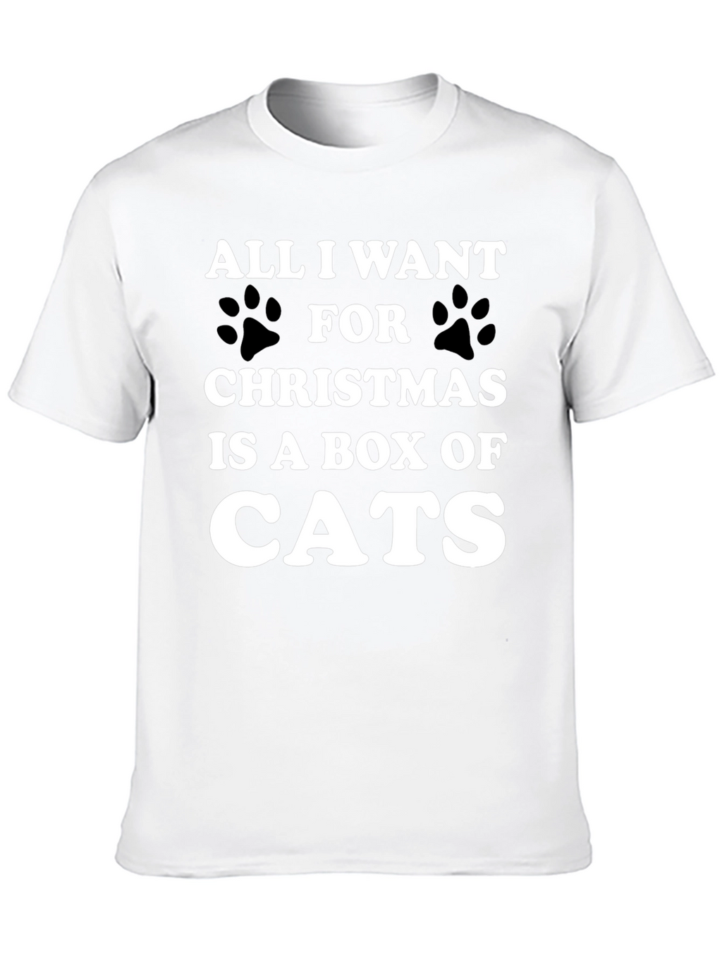 Funny Christmas Cat T-Shirt - Box of Cats Wish