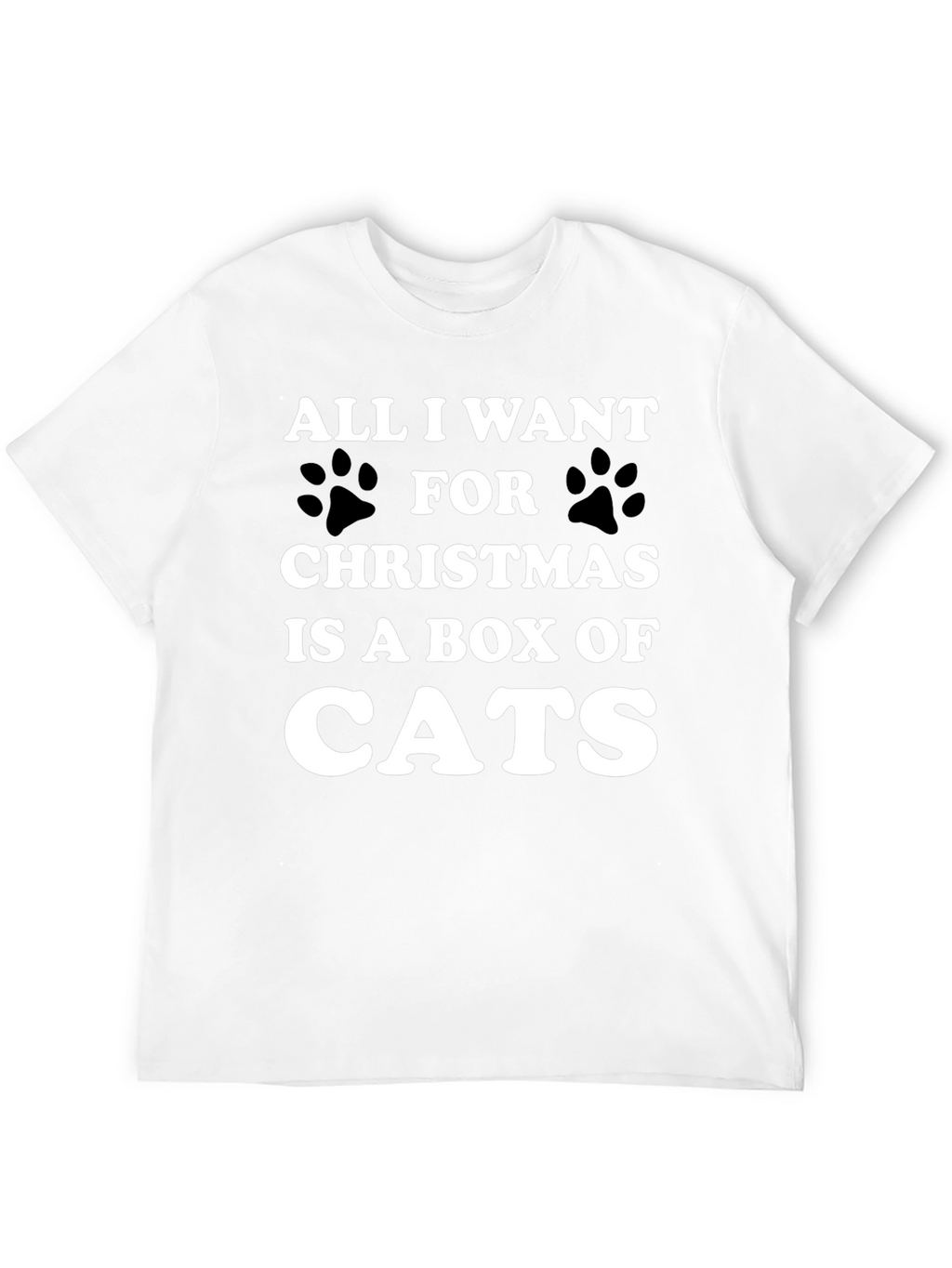 Funny Christmas Cat T-Shirt - Box of Cats Wish