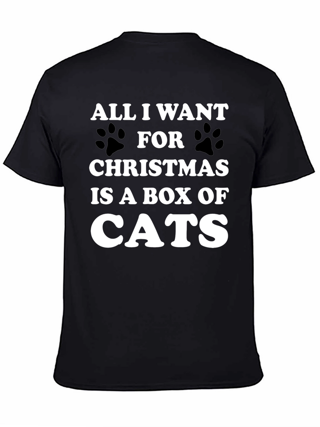 Funny Christmas Cat T-Shirt - Box of Cats Wish