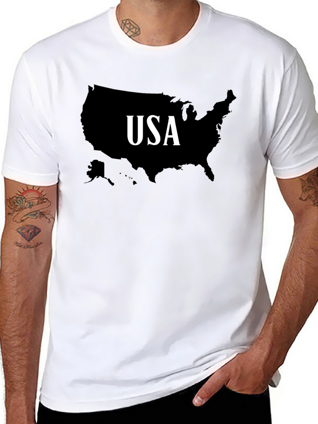 USA Map T-Shirt - Patriotic Pride Tee