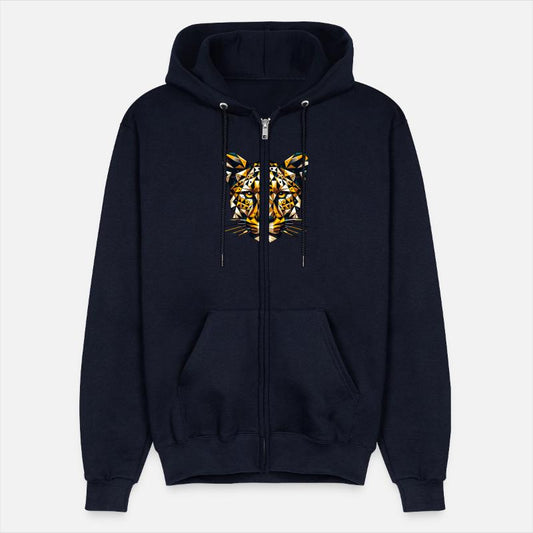 geometric leopard head - polygon motif