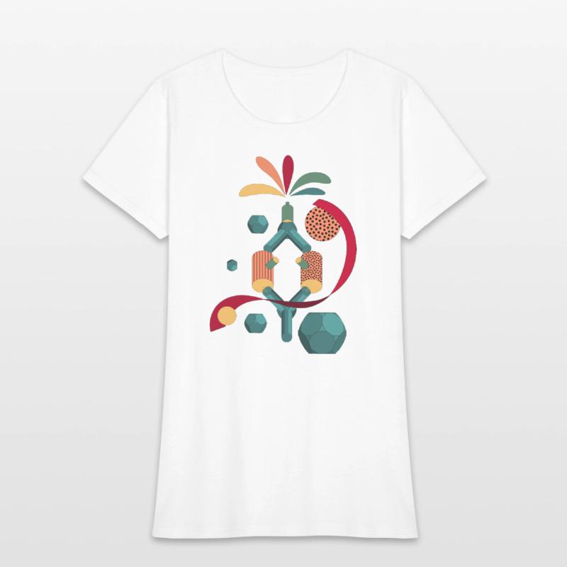 Geometric Whirl - Abstract Art T-Shirt Design