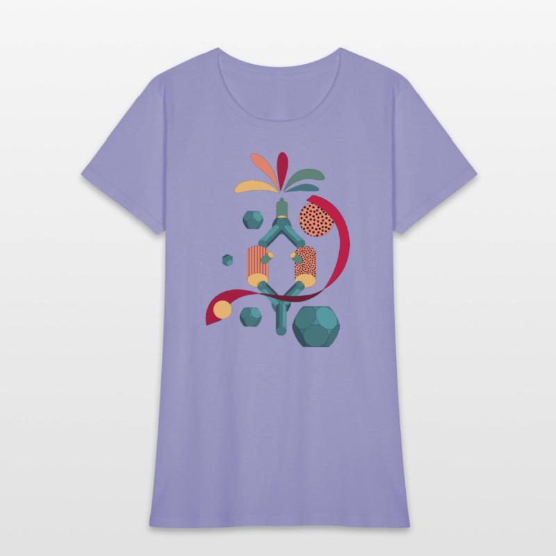 Geometric Whirl - Abstract Art T-Shirt Design
