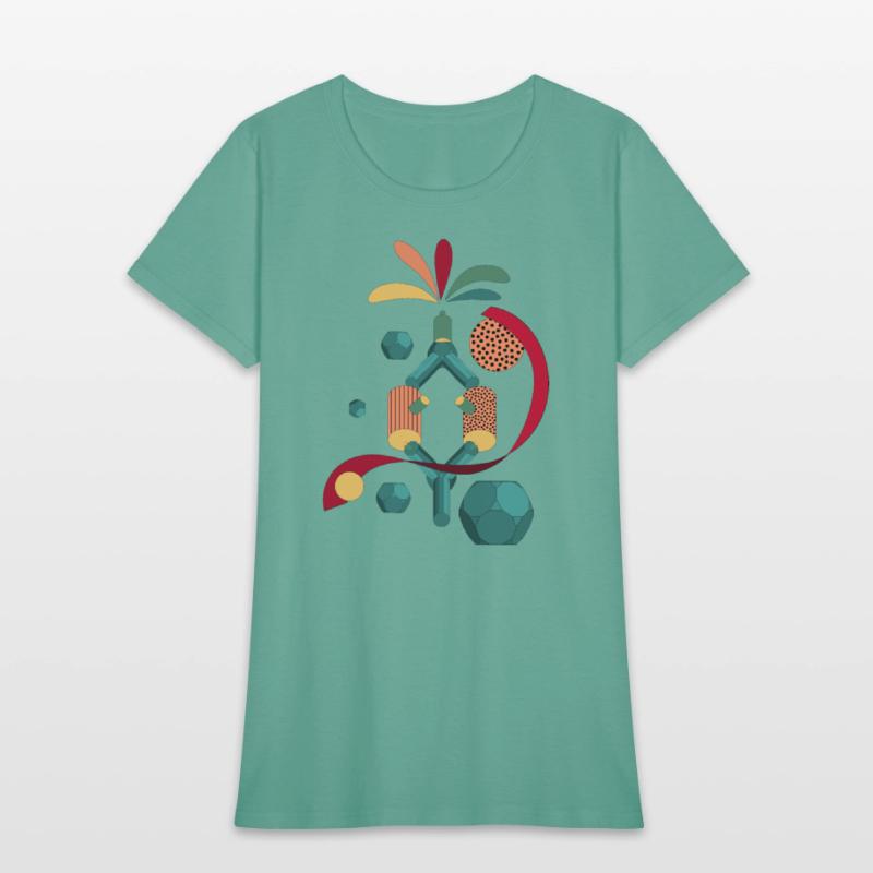 Geometric Whirl - Abstract Art T-Shirt Design
