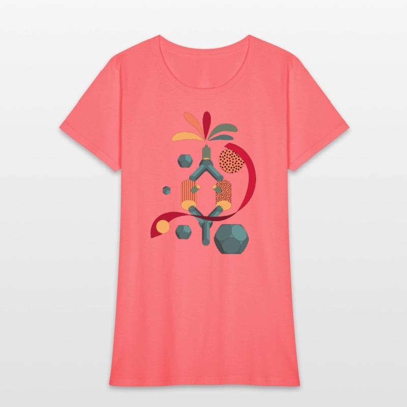 Geometric Whirl - Abstract Art T-Shirt Design