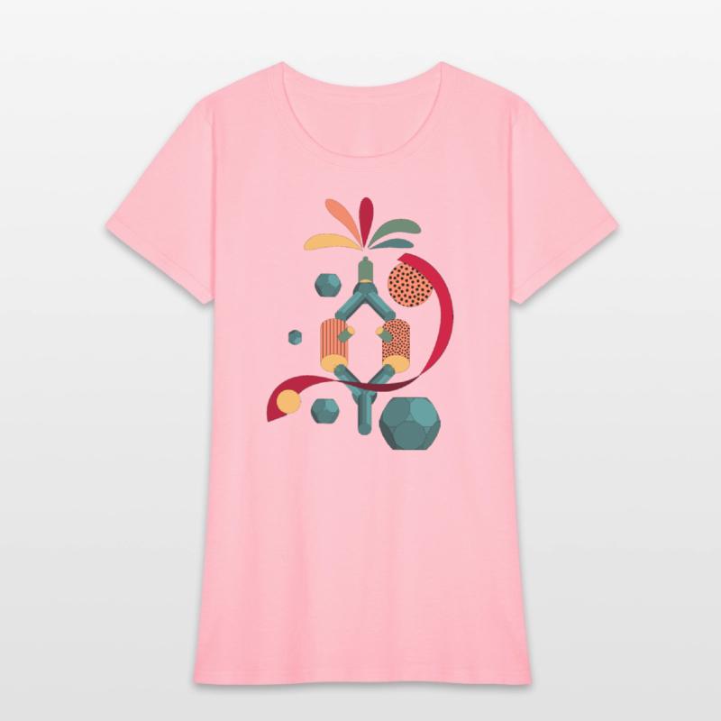 Geometric Whirl - Abstract Art T-Shirt Design