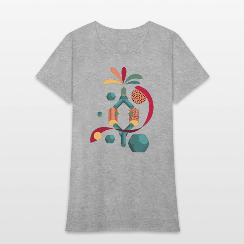 Geometric Whirl - Abstract Art T-Shirt Design